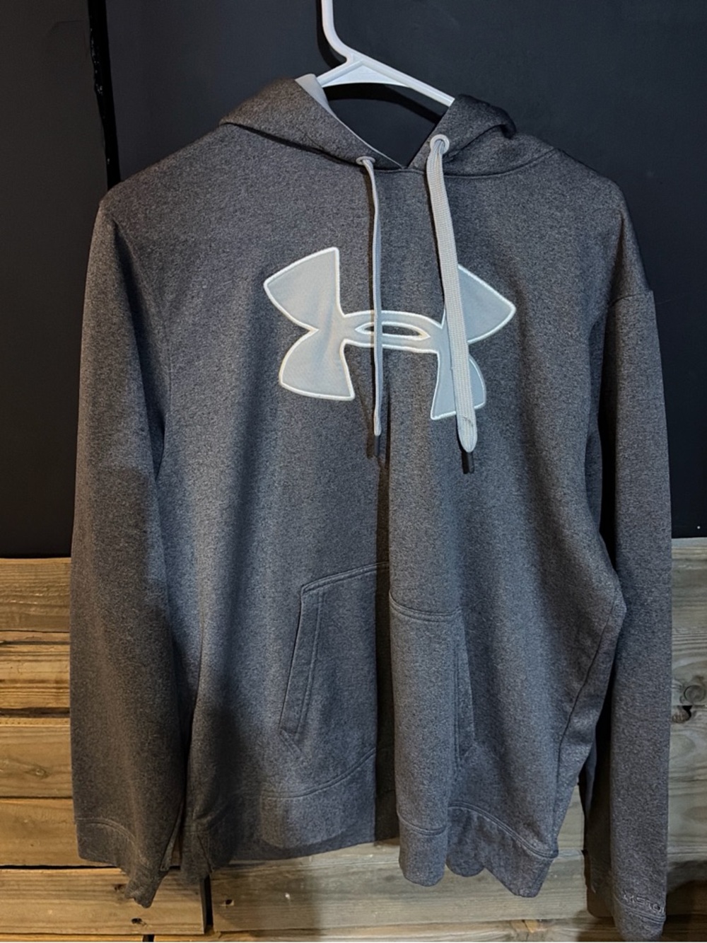 Under Armour Gray Hoodie with White Logo